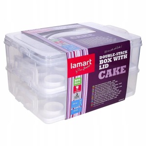 Pojemniki na mufinki i ciasto 2-Poziomowy Cake Lamart LT6034