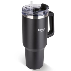 Kubek termiczny ze słomką 1,2L HUGE LT4088 Stal nierdzewna Outlet